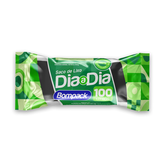 Saco De Lixo Bompack Roll Dia a Dia 100L 5UN - PT